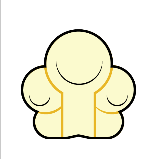 Casablanca's smiling popcorn character